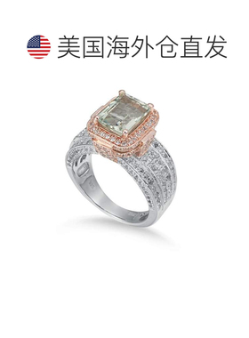 自营Suzy Levian 两色纯银 5.18 cttw 绿色紫水晶戒指 - 绿色 美