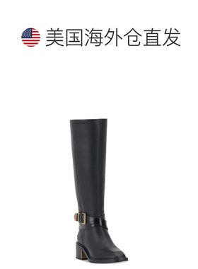 自营Vince Camuto Boots Women's Black Leather Adjustable Stra