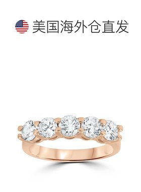 pompeii31 克拉 TW 五石钻石结婚戒指，白金、黄金或玫瑰金 - 10k