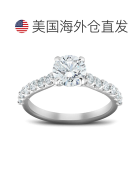 自营pompeii32 克拉单排圆形钻石订婚戒指 14k 白金 - 14k 白金