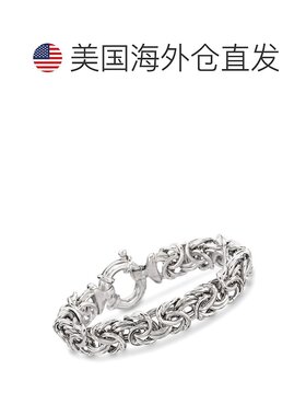 Ross-Simons Italian Sterling Silver Large Byzantine Bracelet