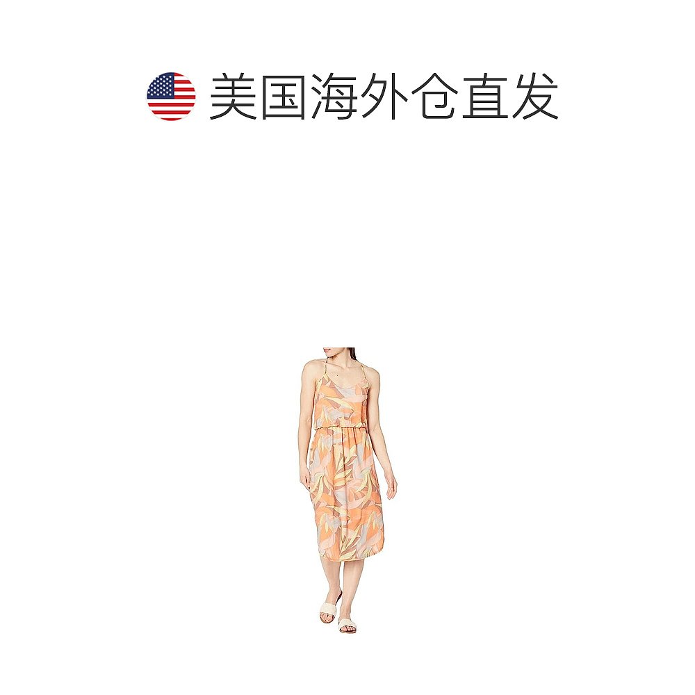 自营 prAna Ayla连衣裙女式橙色冬至热带经典无袖ASM207-橙色 美 - 图1