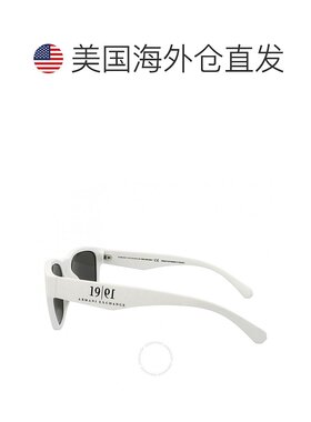 1h可退 美国直邮ArmaniExchange灰色镜面银色方形男士太阳镜AX411