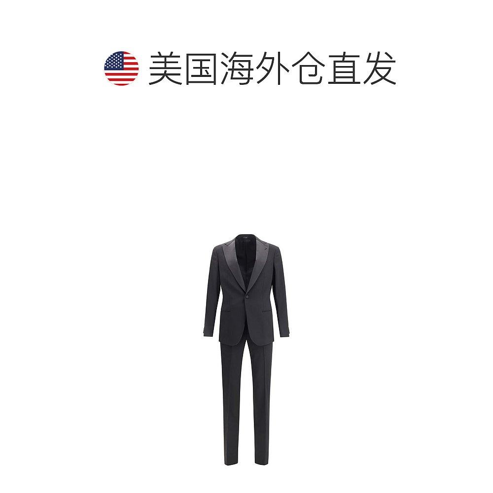 自营Giorgio Armani羊毛男式服装-黑色 美国奥莱直发西装,淘宝优惠券,粉丝福利购,淘宝优惠卷