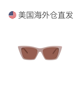 自营saint laurent猫眼框架回收醋酸纤维太阳眼镜-粉红色粉红色棕