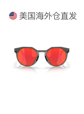 自营oakley炭黑Hstn几何圆形太阳眼镜-红色 美国奥莱直发