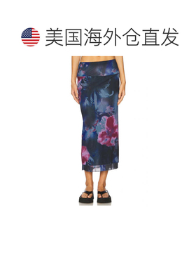 自营Free People Sunset Mesh Maxi Skirt Women's  Night Combo