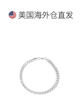 自营adorniaTarnish Resistant Men's Silver Plated Flat Curb C