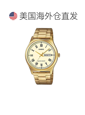 自营Casio Men’s Gold Analog Watch Roman Dial Steel Bracelet