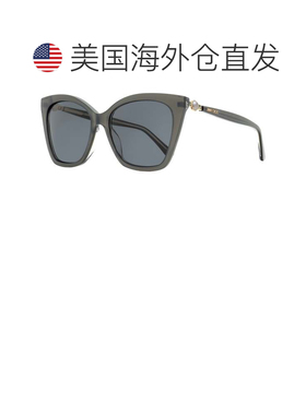 自营Jimmy Choo 女士猫眼太阳镜 Rua /G MF7IR 珍珠灰色 56 毫米