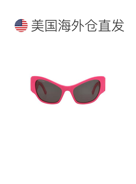 自营balenciaga猫眼框再生醋酸盐太阳镜-洋红色紫红色灰色 美国奥