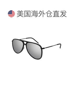自营saint laurent经典11R 002黑色/银色镜面-黑色 美国奥莱直发