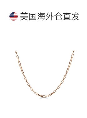 自营 sabrina14k 金回形针链式项链 - XX-小 - 玫瑰色 美国奥莱直