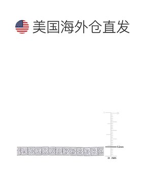 美国直邮Julianna B女士手链白色方晶锆石网球925纯银26 CT TGW