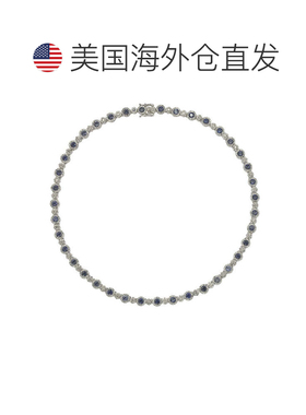 自营Suzy Levian 纯银蓝宝石和钻石口音网球项链 - 蓝色 美国奥莱