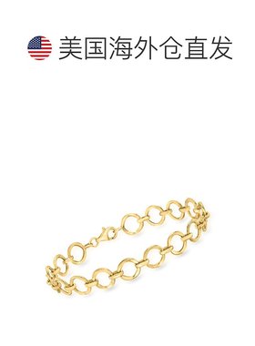 自营 Ross-Simons 14kt 黄金圆链手链 - 7 英寸 美国奥莱直发