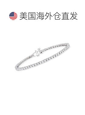 自营Ross-Simons 实验室培育钻石网球手链 925 纯银 - 7 英寸 美