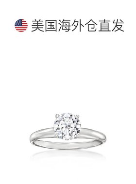 自营 Ross-Simons 实验室种植钻石单石戒指 14 克拉白金 - 白色