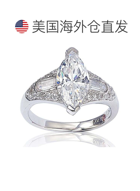 自营Suzy Levian Sterling Silver Brown Cubic Zirconia Marquis