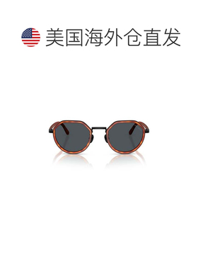自营giorgio armani0ar6181带有金属装饰的几何龟甲太阳镜-灰色