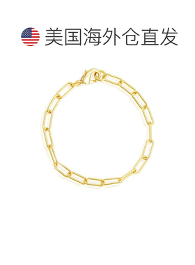 自营Adornia 矮胖纸夹链手链 金色 - 黄色 美国奥莱直发