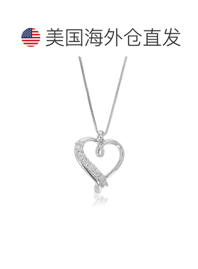 自营vir jewels1/12 cttw Lab Grown Diamond Heart Pendant Neck