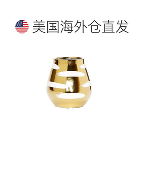 自营vivience白色拉丝设计金色花蕾花瓶 - 橙色 美国奥莱直发