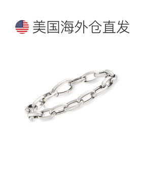 自营Ross-Simons 意大利纯银回形针链式手链 7 英寸 美国奥莱直发