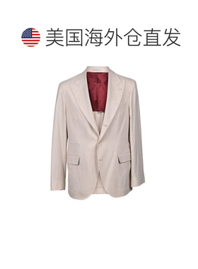 自营Brunello Cucinelli Wool Men's Blazer - beige 美国奥莱直