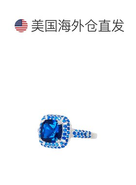 自营sterling forever 925 纯银蓝宝石 CZ Legacy 戒指 - 银白色