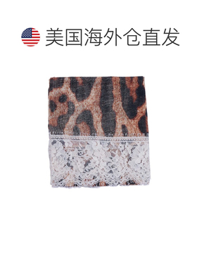 自营ermanno scervino动物纹花卉Foulard围巾-白色 美国奥莱直发