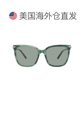 自营salvatore ferragamoFerragamo绿色方形女士太阳镜SF2037S 31