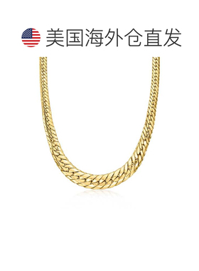 自营Ross-Simons 18kt Gold Over Sterling Graduated Cuban-Link