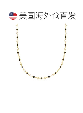 自营Ross-Simons Bezel-Set Onyx and 3.5-4mm Cultured Pearl Ne