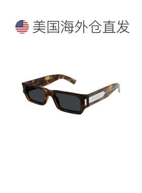 自营Saint Laurent Sunglasses Rectangle Full Rim, Havana Fram
