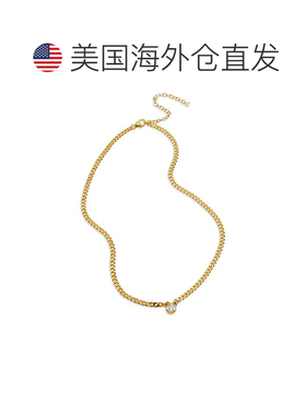 自营savvy cie jewels18K Gld Pl。 Cicle CZ 颈部。 - 黄色 美国