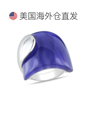 自营Mimi & Max 35ct TGW Blue Simulated Cat Eye Ring Sterling