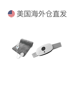 自营pursonic大加热垫和可充电胃和背部按摩器-灰色 美国奥莱直发