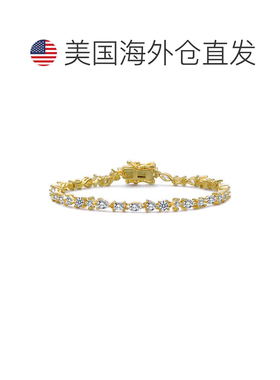 自营geneviveSterling Silver 14K Gold Plated with Cubic Zirco