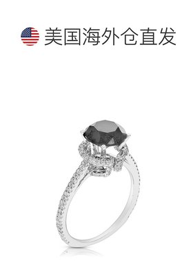 自营 vir jewels2.80 克拉黑钻订婚戒指 14K 白金新娘婚礼 - 白色