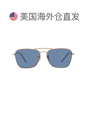自营ray-ban雷朋大篷车反向蓝色方形男女通用太阳镜RBR0102S 9202