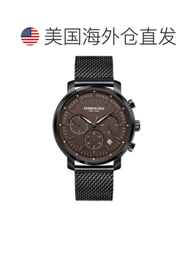 自营Kenneth Cole Men's 42.5mm Quartz Watch - black 美国奥莱