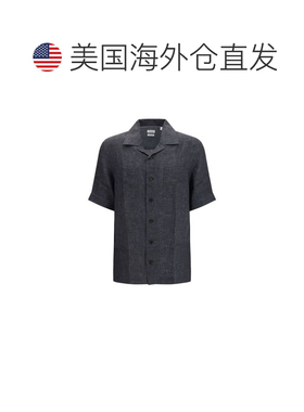 自营Brunello Cucinelli Linen Men's Shirt - gray 美国奥莱直发