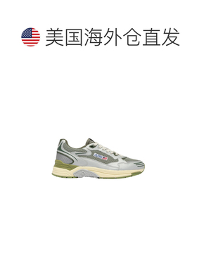 自营autryHyperway Men’s Silver/Sea Grass Sneakers - white
