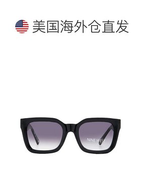 自营Nine West NW 23 483 BLK Smoke Rectangular Ladies Sunglas