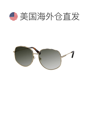 自营Salvatore Ferragamo SF 277s 723 61mm女士圆形太阳镜-金色/