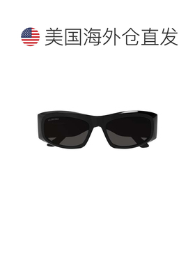 自营balenciagaBb0395s矩形太阳镜-黑色 美国奥莱直发