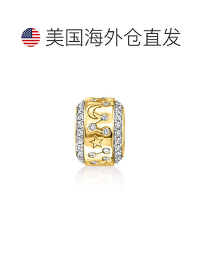 自营Ross-Simons Lab-Grown Diamond Celestial Bead Charm in 18