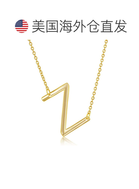 自营 simona纯银侧面初始项链 - 镀金 - z 美国奥莱直发吊坠