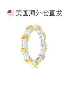 自营Suzy Levian Sterling Silver Baguette Cubic Zirconia Yell